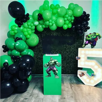 1 комплект балони Superhero The Incredible Hulk за рождения ден на Зелени латексови балони за рожден Ден за деца Бижута за душата на детето