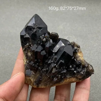 100% натурален черен кристал, проба сурова руда, Конго