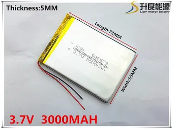 1БР Размер 505573 3,7 3000 mah Литиево-полимерна Батерия С Защитна цена За Таблет V3000HD MP4 и GPS