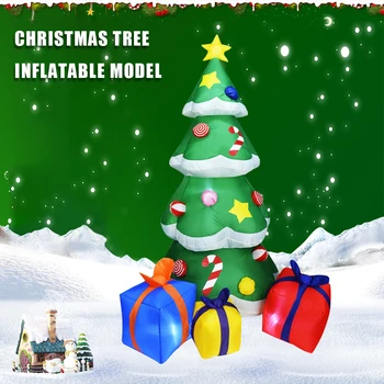 2.1 M Надуваема Светещо Коледно Дърво с Led Подсветка Въздушна Коледно Дърво Със светлини и на Открито на Тревата в Двора на Домашен интериор