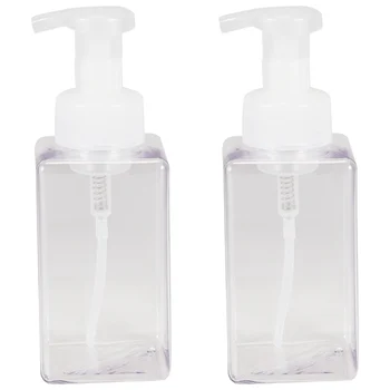 2 опаковката опаковка за пенящегося сапун 15 мл за еднократна употреба пенящегося течен сапун за ръце Празни пластмасови контейнера от по помпа - прозрачен 450 мл