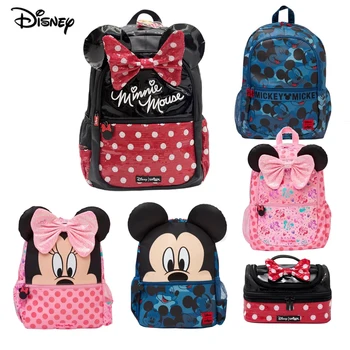 2024 Оригинален ученическа раница Disney Mickey Mouse от изкуствена кожа, чанта за cosplay, пътна чанта за отдих, мини-детски училищен чанта