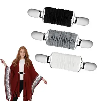 3 предмет, скоби за пуловери и шалове, удобните в чорап, подходящи за роклята Скоби за ремък, комплект скоби за яката кардигана, скоба за брошки на риза