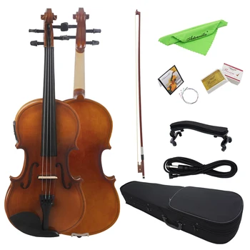 Astonvilla AV-E03 Набор от электроскрипок с 4/4 еквалайзер, реколта цигулка с кленовой панел, професионален струнен инструмент за изпълнения