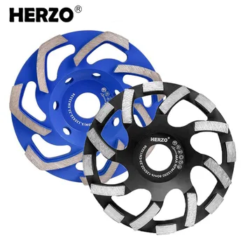 HERZO 2 бр. Шлайфане кръг с чаша, комплект диамантени дискове, диск за шлайфане на бетон в ъглошлайф машина