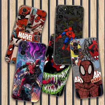 Marvel Venom Комиксите За Човека-Пауке Fundas Poco X3 NFC Калъф За Xiaomi POCO F3 F4 F5 Pro X3 X4 Pro GT X5 M3 M4 M5s C50 C55 Калъф За вашия Телефон
