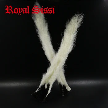 Royal Sissi hot 2 елемента цели телешки опашки за Връзване на Мухи премиум-Клас от Телячьего Опашката от естествен Велпапе твърди Влакна за стримерных Коса, Крила, опашки