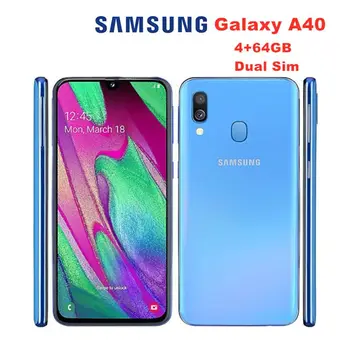 Samsung Galaxy A40 sm-a405f/DS, отключена, две SIM-карти, 64 GB + 4 GB, нова запечатана