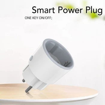 Sasha Smart Zigbee Plug Wifi изход 3680 W 16А Мониторинг на потреблението на енергия Smart Plug Таймер-комутатор Smart Socket-штепсельная вилица ЕС Лесна употреба