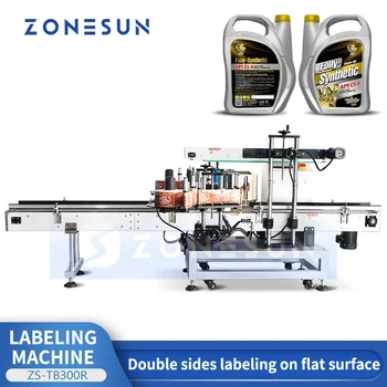 Автоматична машина за поставяне на етикети с квадратна бутилка ZONESUN, Ултрамодерен апликатор на етикети, обзавеждане за опаковки, етикети за почистване ZS-TB300R
