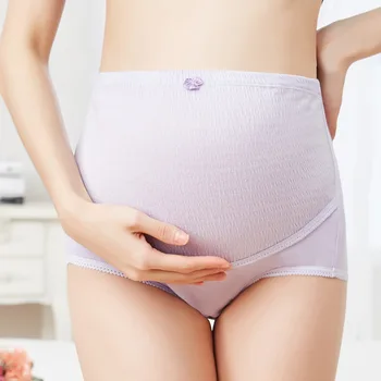 Бельо за бременни с висока талия, Регулируема бельо за бременни, Памучни гащи За бременни, Дишащи гащи за бременни