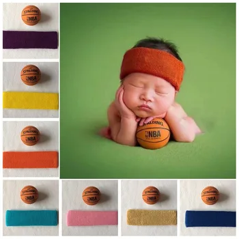 Блестящ реквизит за снимки на новородени, Мини-малка Баскетболно превръзка на главата, Спортен реквизит за фотография, аксесоари за творческо снимане