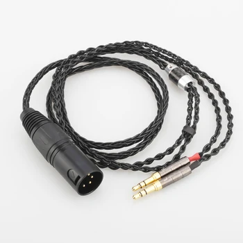 Висококачествен Кабел за Обновяване на слушалки HC010 2x3,5 мм HIFI 4-пинов XLR Жак за слушалки Sundara Aventho focal elegia t1 t5p D7200 D
