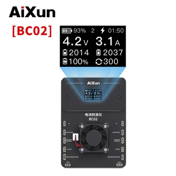 Двоен Калибратор на Батерията JCID AIXUN BC02 За iPhone от 11 до 14promax Поддържа Проверка на оперативната съвместимост на Цикъла на зареждане и разреждане на батерията