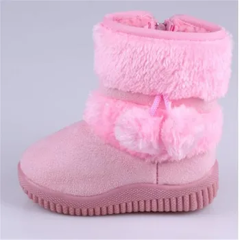 Зимни обувки за момичета 2023 Зимни Удобни Дебели Топли Бебешки обувки с топка за игра на топка Дебели Детски Есенни Красиви Обувки за момчета Обувки на Принцесата