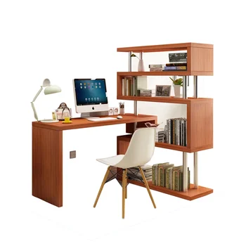 Индивидуален работно бюро, компютър, бюро, офис бюро с рафт за книги