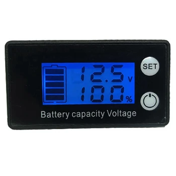 Индикатор за капацитет на батерията Dc 7-68 В Оловно-киселинната Литиева Волтметър за автомобил, мотоциклет, измерване на напрежение