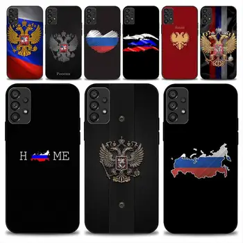 Калъф за мобилен телефон с флага на Русия за Samsung Galaxy A51 A71 A13 A73 S23 A52 а a53 5G Мек калъф