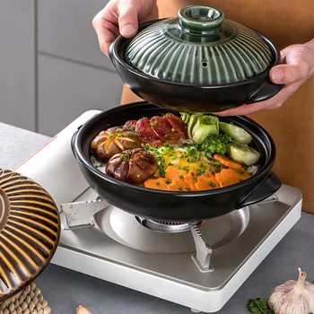 Керамична тенджера за готвене в корейски стил, тенджера за супа, приготвена на пара ориз, задушено пиле, ориз и термостойкая тенджера, Глинено гърне, Газова Глинено гърне
