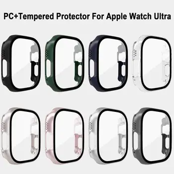КОМПЮТЪР + закалени защитен калъф, пълно покритие, калъф за часа, твърди аксесоари, защитно фолио за екрана на Apple Watch Ultra 49 мм