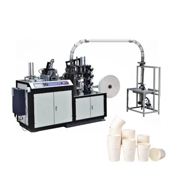 Машина за производство на евтини картонени, хартиени чаши, на едро, Висока степен на автоматизация, машина за приготвяне на чаши за кафе и чай за производствена линия