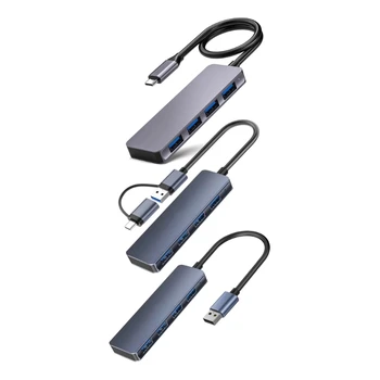 Нов C USB хъб USB Алуминиев Type C/USB 4-портов USB адаптер с висока скорост