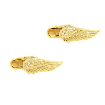 Нови висококачествени Златни копчета за ръкавели с крила, Медни мъжки бижута за банкет, Френски ръкавели, Сватбени аксесоари, Подаръци