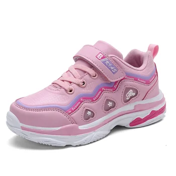 Нови обувки за момичета, топли бебешки ежедневни маратонки, модни дизайнерски зимни детски спортни обувки за момичета, розови ученически маратонки за бягане