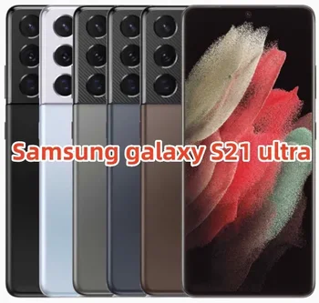 Отключени Samsung galaxy S21 ultra 5g g998u1 6,8 инча 128gb / 256gb flash Rom 12 GB Оперативна памет Snapdragon NFC Восьмиядерный Оригинален Мобилен Телефон S21U