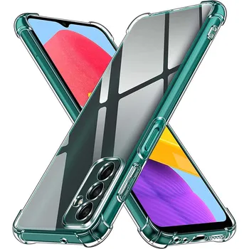 Прозрачен Калъф За Samsung M13 4G M13 5G M52 5G M32 5G Дебел устойчив на удари-Мек Силикон Прозрачен Калъф за мобилен Телефон Samsung M22 4G M33