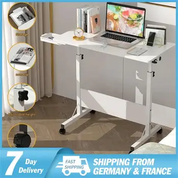 Произведено Подвижен маса за лаптоп, бюро със слот за карти, малък чекмедже и функция за сгъване, модерен Здрав, спестяващ пространство, на стената