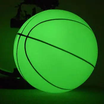 Светещи баскетболни топки, светещи в тъмното, светещи баскетболни топки осветление, светещи надуваеми топки за децата за игри навън