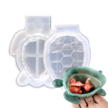 Силиконова форма за костенурки, форма за банките от смола Морска костенурка за бижута, Множество силиконова кутия за костенурки, ковчег за бижута, 3D силиконова форма за ключове