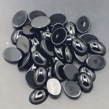 синтез на 13x18 mm Черен камък с овална форма Кабошон Распорные мъниста за бижута Материал Аксесоари за дрехи на Едро от 50 бр.