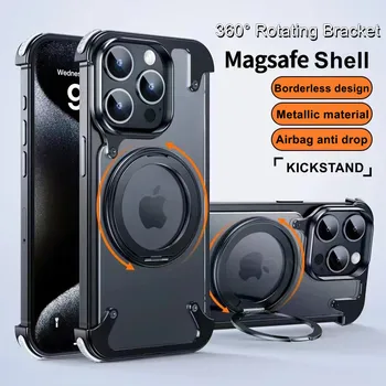 Титуляр Магнитни Пръстени Метална Поставка Матов Калъф За Телефон iPhone 15 Pro Max 15 Pro Защитата на Обектива От Алуминиева Сплав Matte Делото
