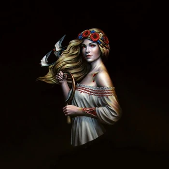 Фигурка от смола 1/10 Модел на бюста на древната жена-воин в разглобено формата, Неокрашенный комплект за монтаж на фигури