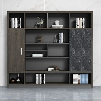 Черен метален шкаф шкаф Модерни италиански офис шкафове Многофункционални дървени скринове Против Cajones Модулни мебели