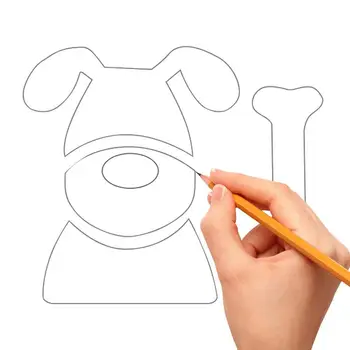 Шаблон за капитониране на кучета 2D Акрил модел за Капитониране Шаблон за шиене САМ Шаблони за шиене Шаблони за антични шевни Инструменти за пэчворка