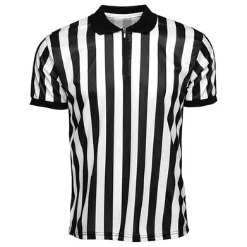 Шарени група риза, дишаща тениска с къс ръкав и яка, в черно-бяло спортно облекло, раирана риза за жени, мъже и възрастни